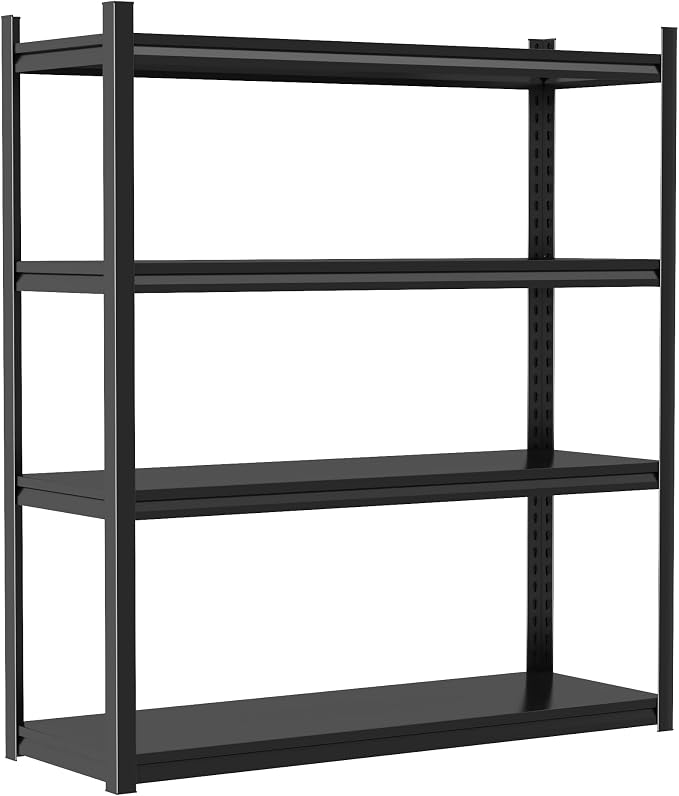 Storage Shelves, Garage Metal Shelving Unit, Adjustable, Double-Layer Column by Beaunatixx