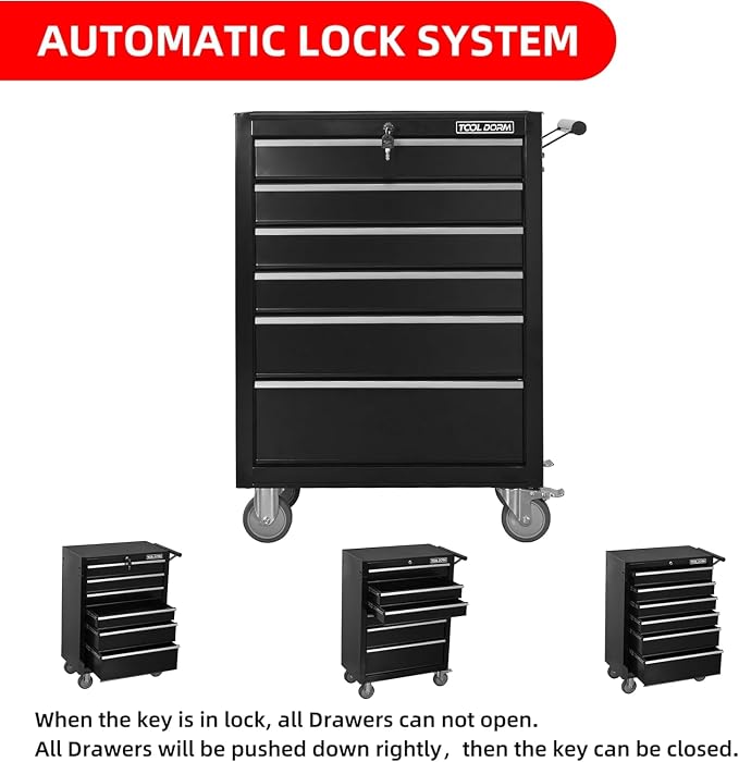 6-Drawer Rolling Tool Chest - Image 5