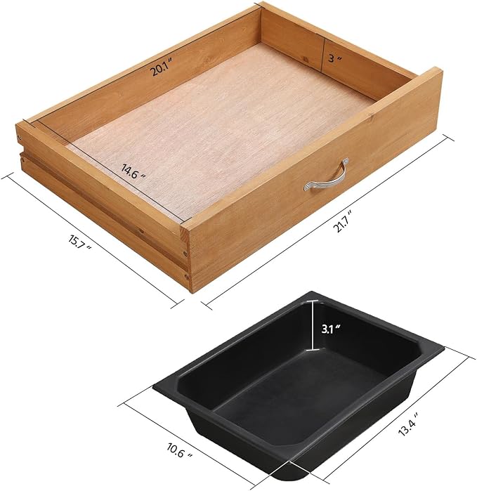 Topeakmart 45.2x17.7x47.6'' Potting Benches Outdoor Garden Potting Table Work - Image 6