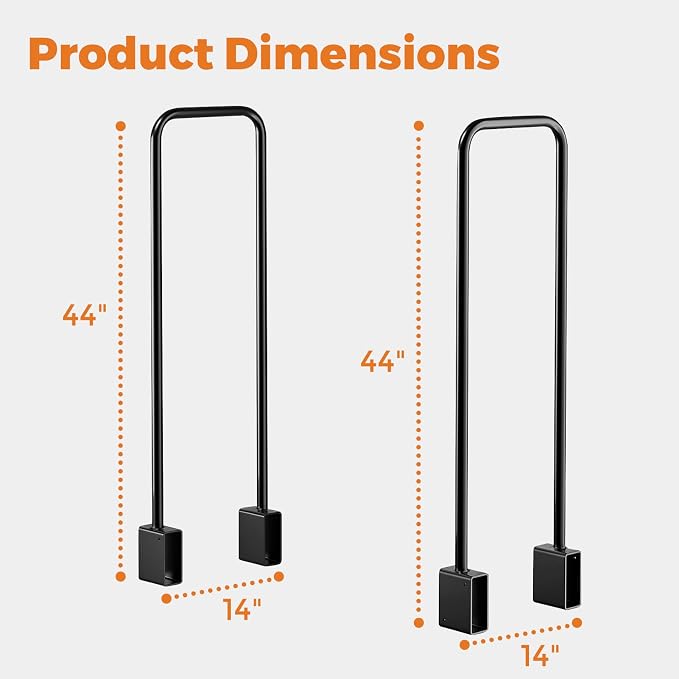 DOEWORKS Heavy Duty Firewood Racks Adjustable Length Log Bracket Rack Holder - Image 2