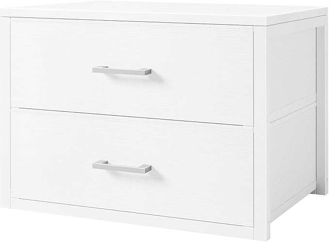 BOLUO Stackable Storage Drawers Closet Organizers and Storage Bins Fabric White by BOLUO