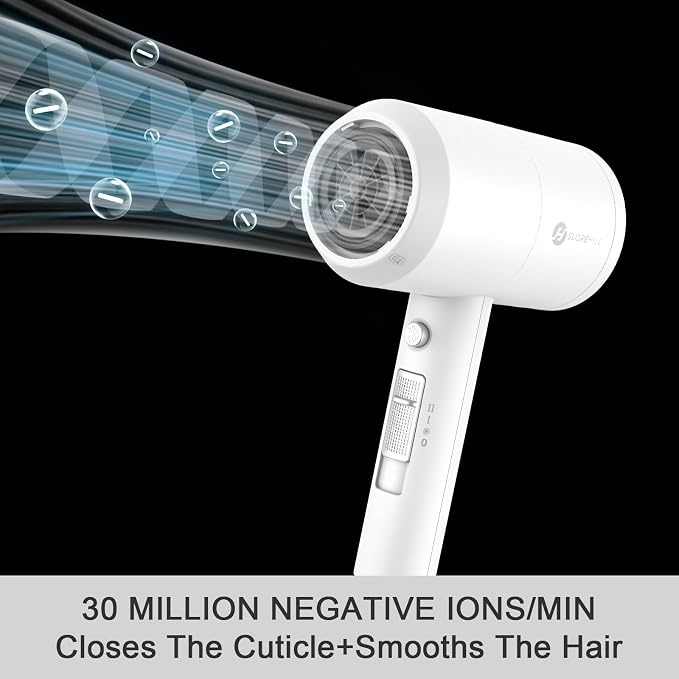 slopehill Professional Ionic Hair Dryer, Powerful 1800W Fast Drying Low Noise - Image 3