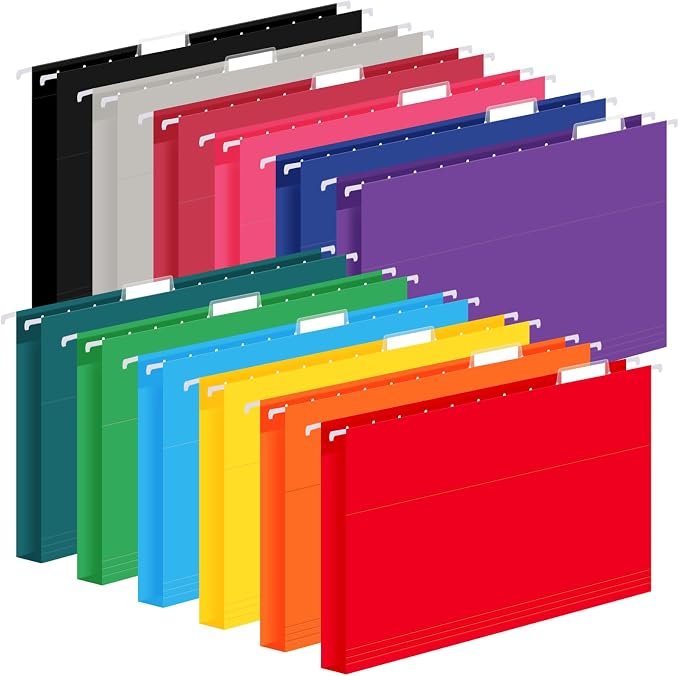 12 Pack Hanging File Folders, Letter Size by WEMEMORN