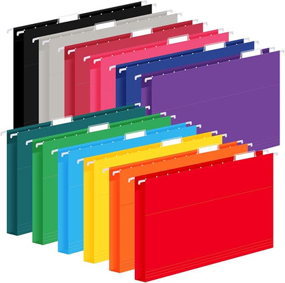 12 Pack Hanging File Folders, Letter Size by WEMEMORN