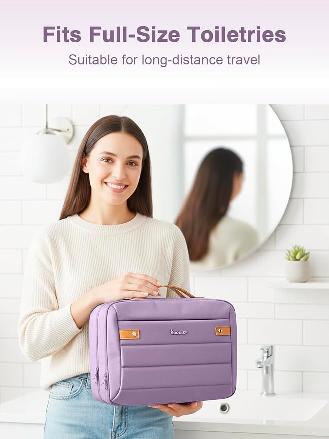 Women's Hanging Toiletry Bag, Waterproof Travel Cosmetic Organizer - Image 2