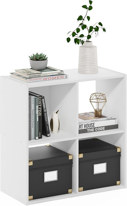 Furinno PELLI Book Shelf, 4-Cube Bookshelf by Furinno-FitsYourSpaceFitsYourBudget