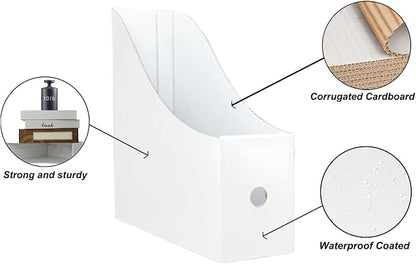 Limitliho 24 Pack White&Black Cardboard Magazine Holder - Image 4