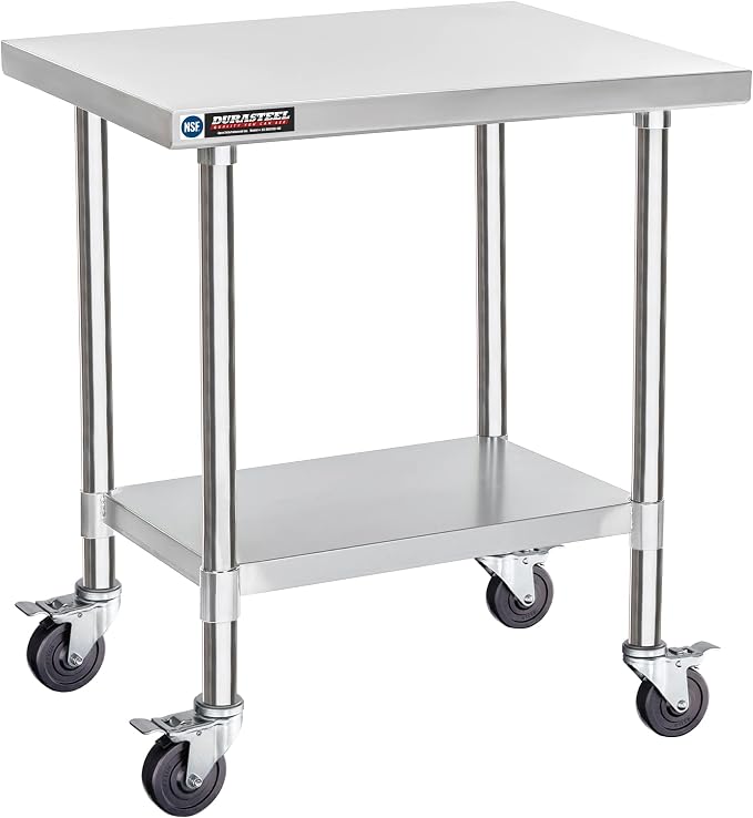 DuraSteel 24x30 NSF Stainless Steel Cart Work Table by DuraSteel