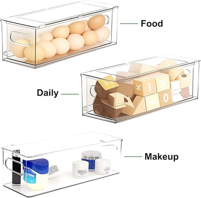 Taiuloo 2 Pack Stackable Refrigerator Organizer Bins - Image 7