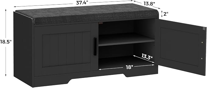 Homleke 2-Tier Storage Bench, Shoe Bench - Image 2