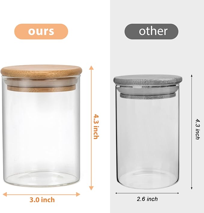 2 Pack Glass Qtip Holder Dispenser Set - Image 7