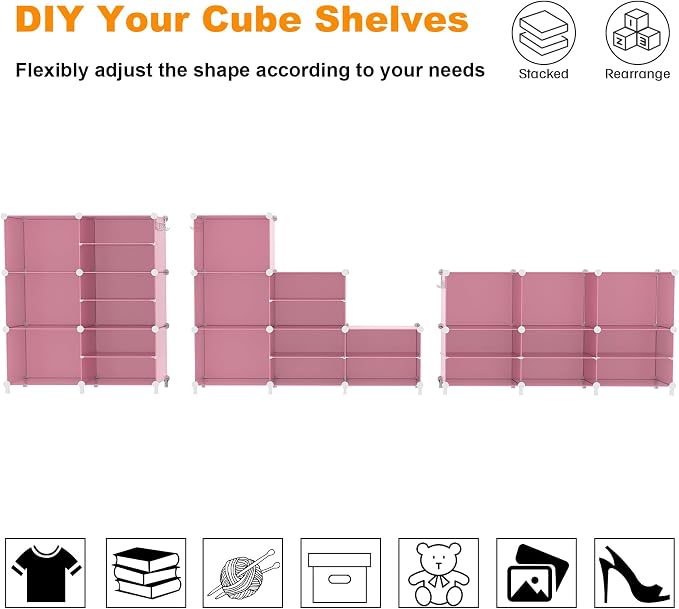 AWTATOS 6 Cube Closet Organizer Storage Shelves - Image 6