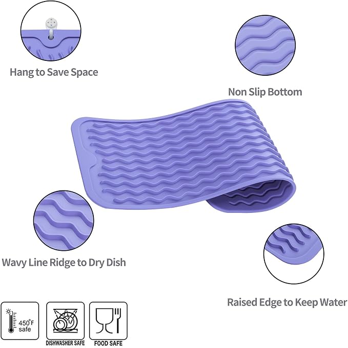 Silicone Dish Drying Mat for Multiple Usage, Easy clean, Eco-friendly, - Image 3