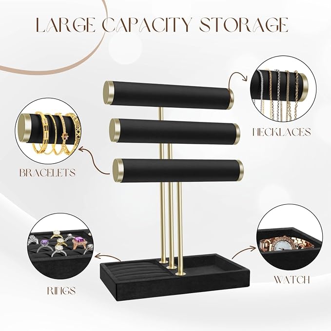 Flexzion 3 Tier Bracelet Holder Display Stand - Image 4