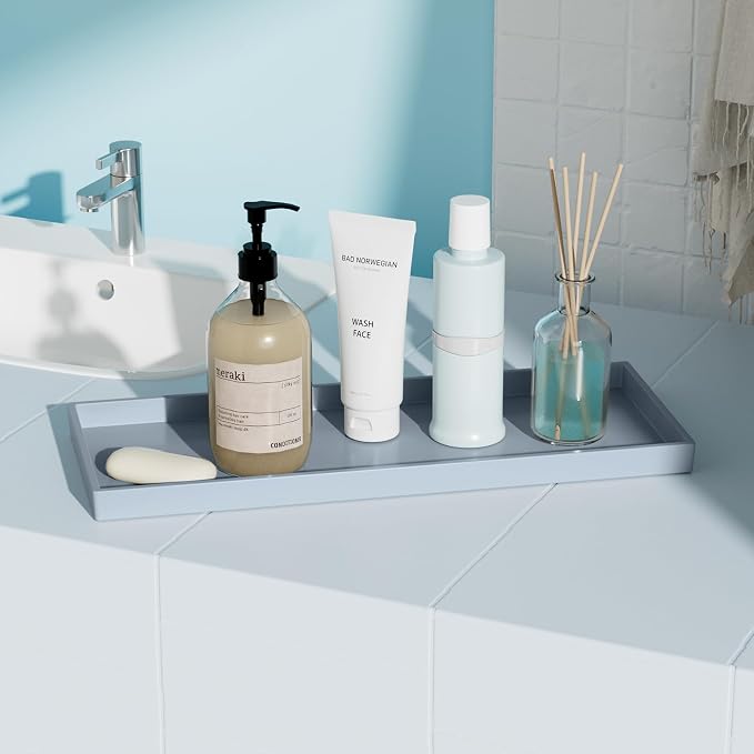 Vanity and Bathroom Tray, Waterproof Vanity Tray - Image 3