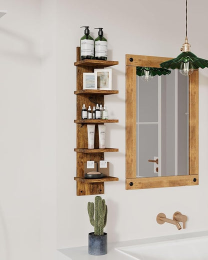 IBUYKE 5 Tier Wall Shelf Unit, Decorative Wall Mount Vertical Shelving - Image 6
