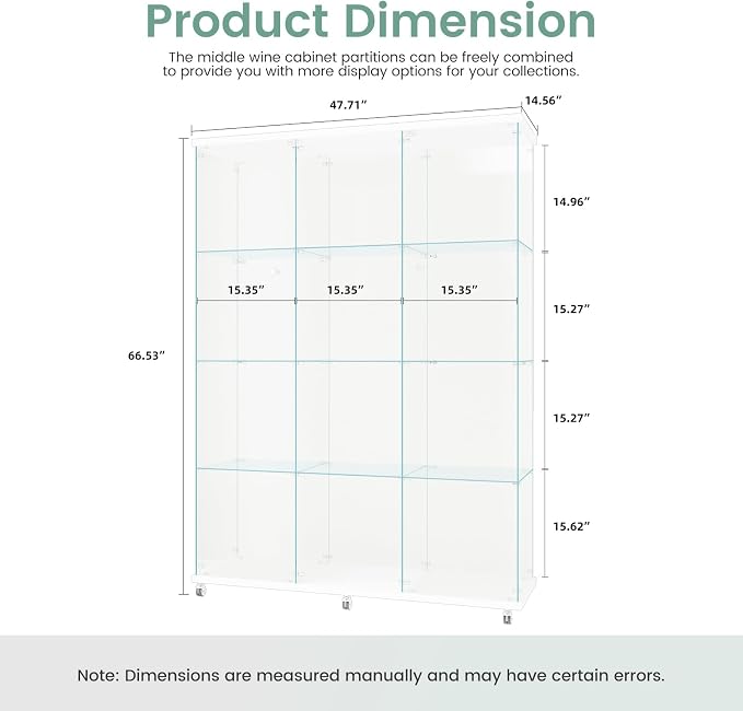 Beauty4U Glass Display Cabinet - Image 2