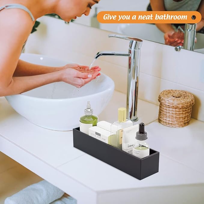 Black Bamboo Drawer Organizer - Image 3