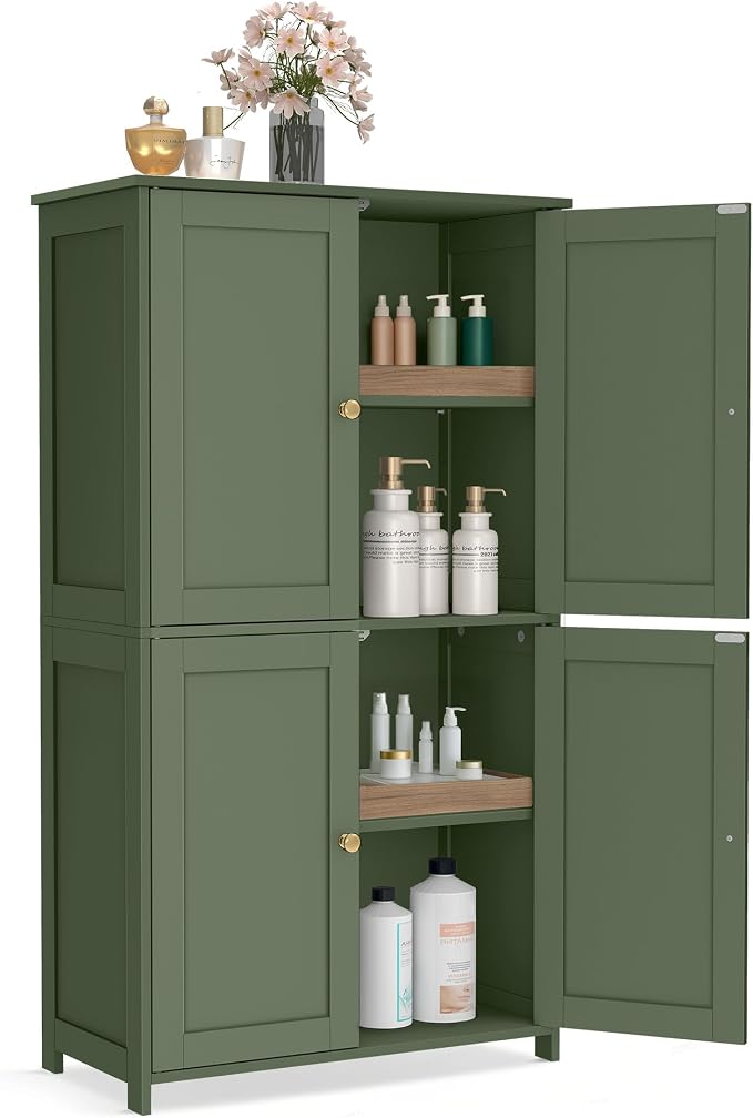 VASAGLE Floor Storage Cabinet, Shaker Cabinet by Unknown