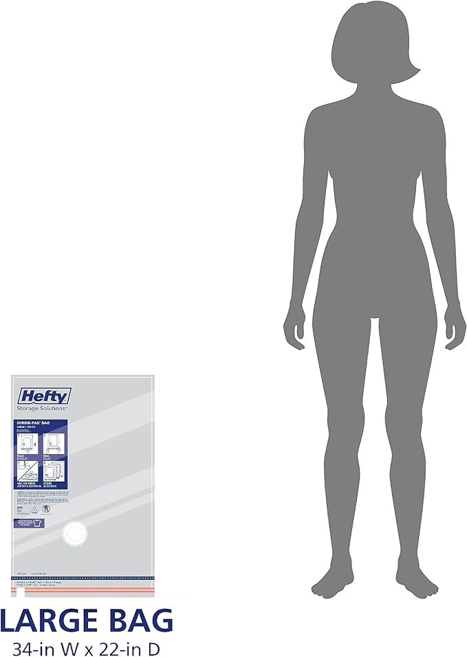 Hefty Vacuum Bags for Clothes 4 Pack, Space Saving Large Vacuum Storage Bags - Image 5
