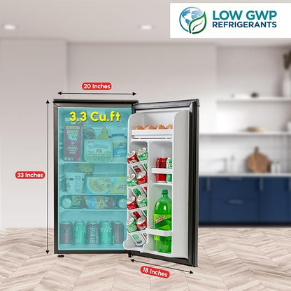 roomwell E-Star 3.3 Cu Ft Mini Fridge without Freezer - Image 2