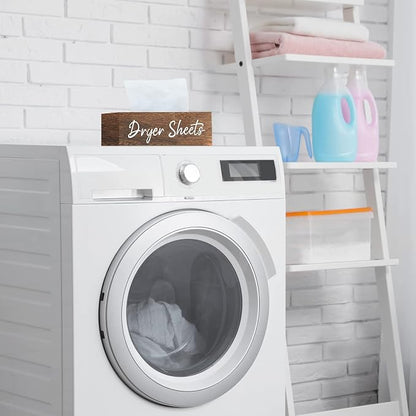 Blulu Dryer Sheet Holder for Laundry Room Wooden Dryer Sheet Container Sheets - Image 4