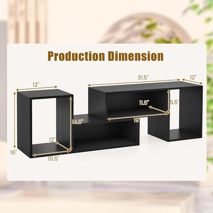 LDAILY L-Shaped TV Stand, TV Entertainment Center - Image 6