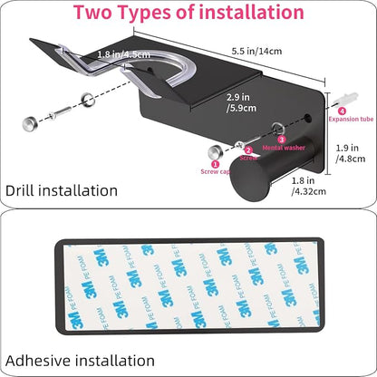 Hair Dryer Holder, Hair Dryer Holder Wall Mounted, Self Adhesive Blow Dryer - Image 5