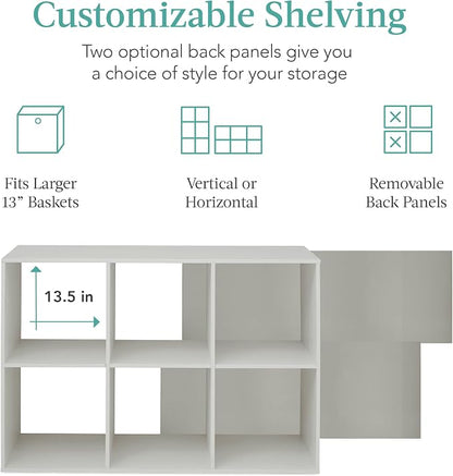 Best Choice Products Kids Bookcase 6-Cube Storage Organizer, 13.5in Shelf - Image 3