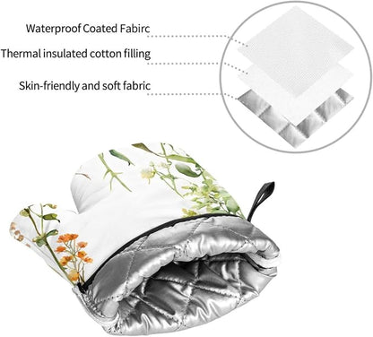Springtime Herb Garden Advanced Oven Gloves and Pot Rack Kit | Insulated - Image 5