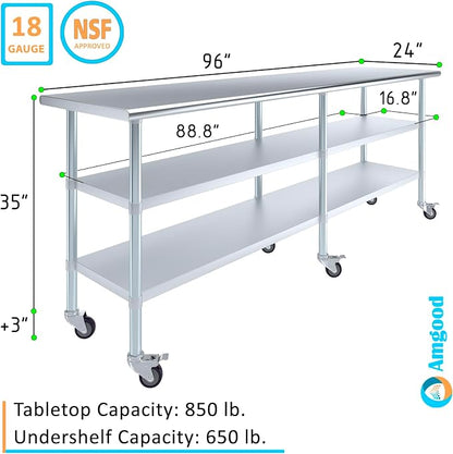 AmGood Stainless Steel Work Table - Image 3