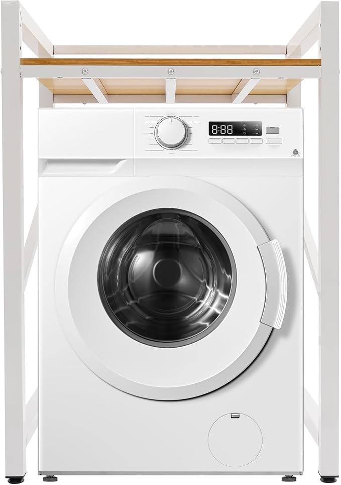 Over The Washer and Dryer Storage Shelf, Height Adjustable Washer Dryer by AngelcityCC