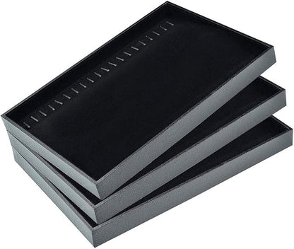 Black Velvet Stackable 20 Hooks Necklace Jewelry Tray Showcase Display - Image 5