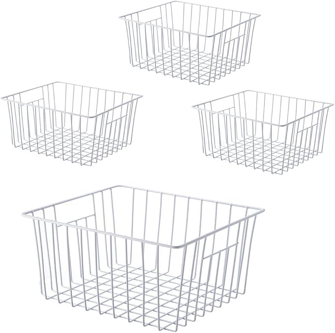 Upright Freezer Organizer Bins， Freezer Baskets by Unknown