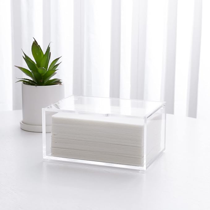rejomiik Acrylic Dryer Sheet Holder Clear Dryer Sheet Dispenser Container Box - Image 2