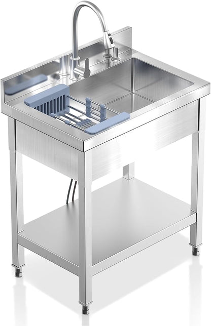 Stainless Steel Utility Sink, Hoses and Drain Kit by Unknown