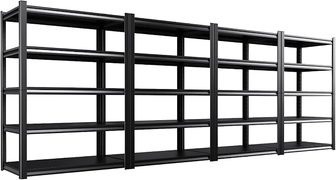 Set of 4 All Metal Garage Shelving by CreatingaComfortableLiving