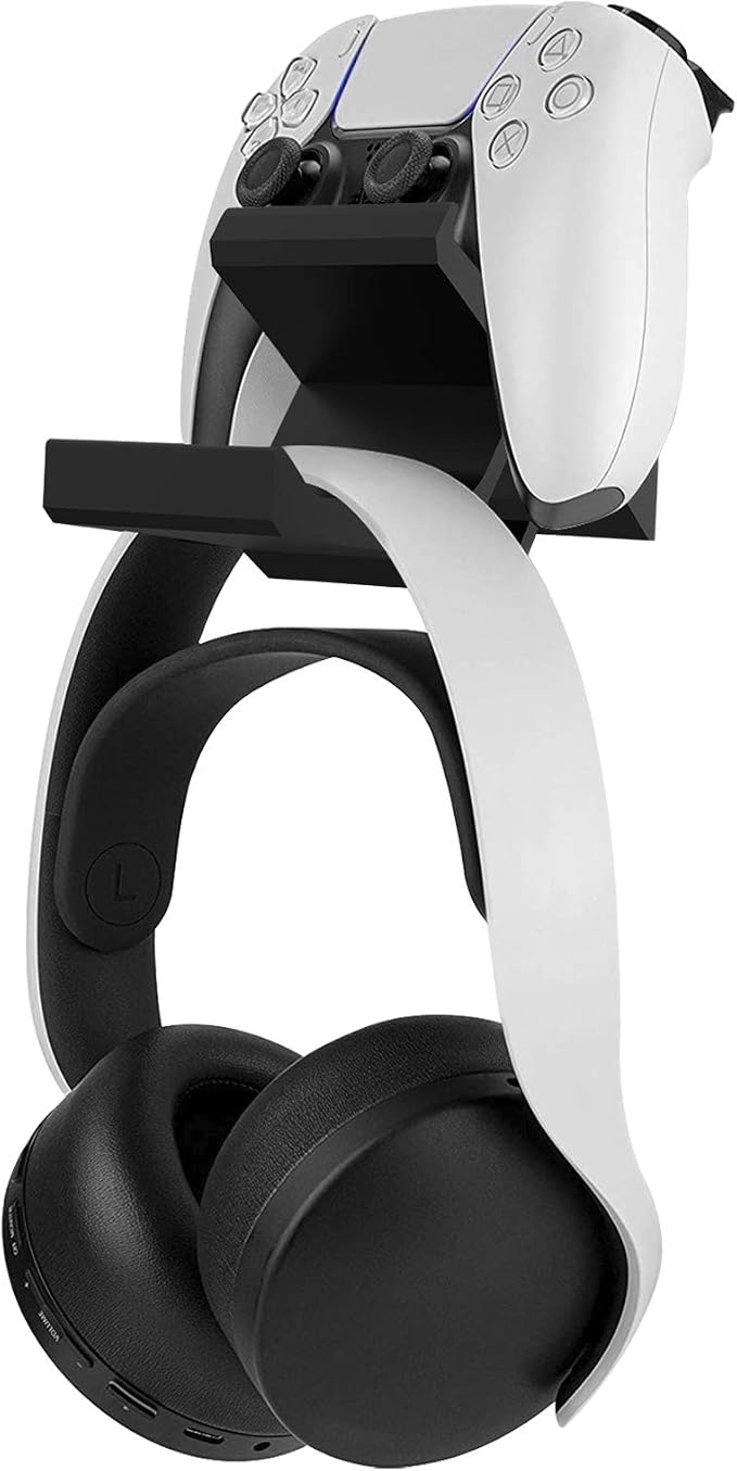 Linkidea Gaming Headset & Controller Holder, Dual Gamepad Controller & by Linkidea