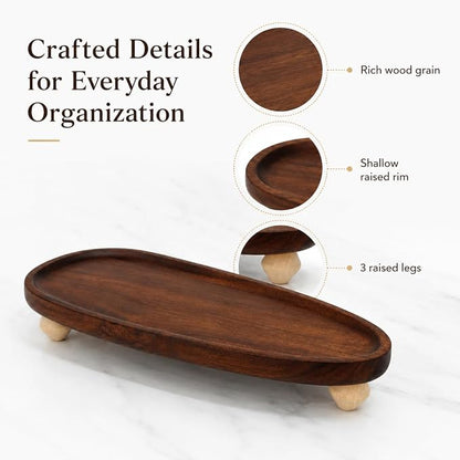 Wooden Entryway Catchall Tray for Keys, Watch & Small Essentials - Image 4