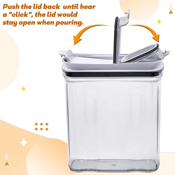 FreshKeeper Cereal Containers Storage Set, Airtight Food Storage Container - Image 5