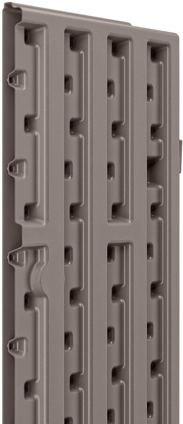Suncast 4 Pack 9 Cu. Ft. Base Storage Cabinet, Resin Garage Organizer, Platinum - Image 6
