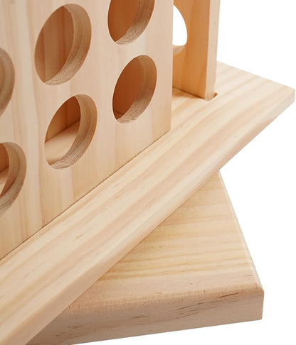 Wooden Essential Oil Bottle Display Rack Rotating Essential Oil Storage - Image 5