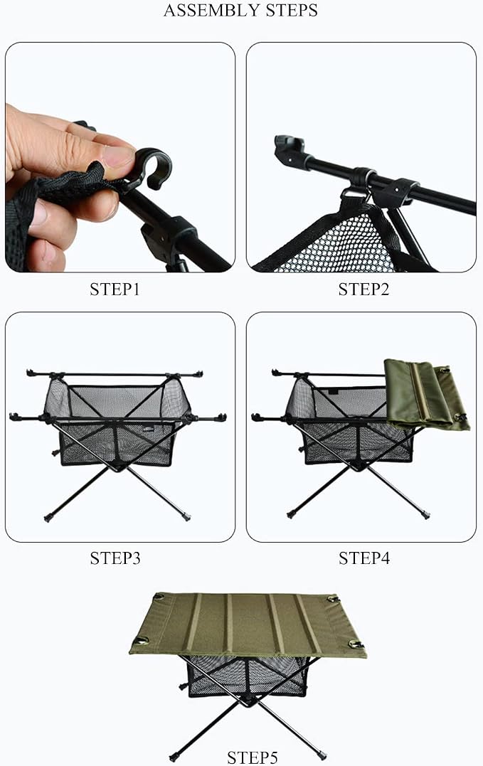 Outdoor Foldable Table Net Bag, Fine Knitted Thick Net Storage Bag, Under Desk - Image 3
