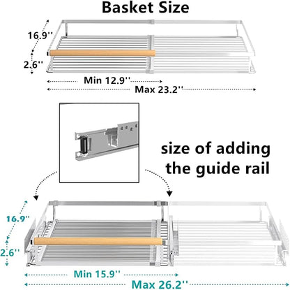 Pull Out Cabinet Shelf, Slide Out Cabinet Organizer Heavy Duty Under Sink - Image 4