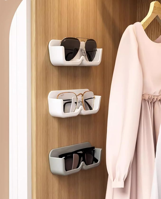 4pcs Eyeglasses Holder Stand, Sunglasses Storage Organizer, Wall Mounted - Image 6