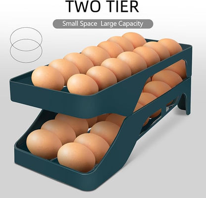 Egg Holder for Fridge Automatic Rolling Egg Dispenser for Refrigerator Kitchen - Image 4