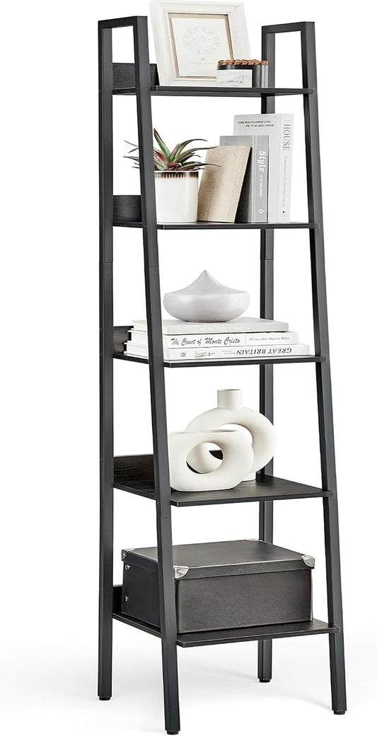 VASAGLE Bookshelf, 5-Tier Narrow Book Shelf, 11.8 x 13.3 x 66.9 Inches by VASAGLEbySONGMICSHOME