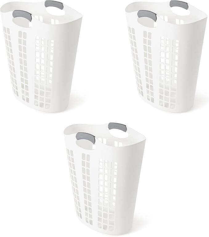 Gracious Living Easy Carry Flex Hamper, Large 87.5 Liter Lightweight Plastic by GraciousLiving