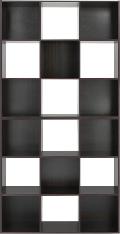 Whitmor 9 Cube Storage Organizer, 3 Tier Stackable MDF Wood Bookcase, Open - Image 7