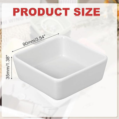 PATIKIL Square Paper Clip Holders, Ceramic Bowl Dish Clip Dispenser Organizer - Image 2